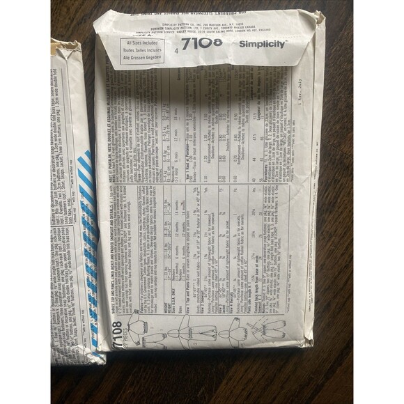 Simplicity 6259 & 7108 Layette and Snowsuit Baby Sewing Patterns - VTG Uncut NOS - Picture 6 of 6